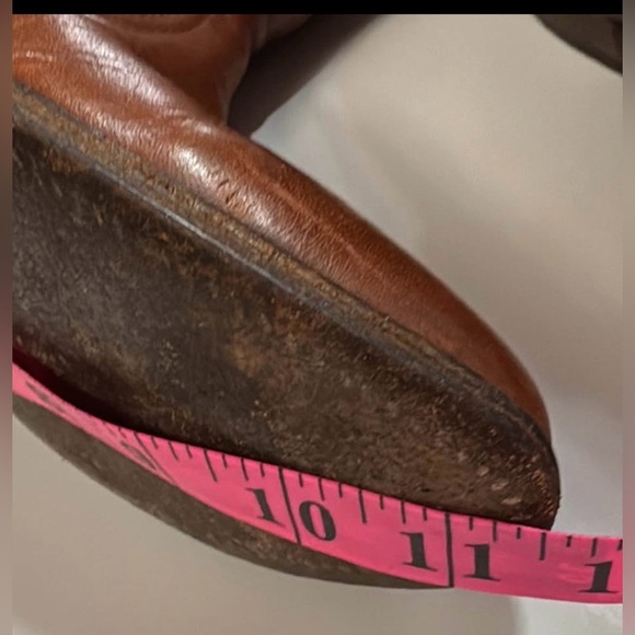 SZ 9.5 VINTAGE BOULET MENS LEATHER COWBOY WESTERN RANCHER BOOTS - Picture 8 of 12